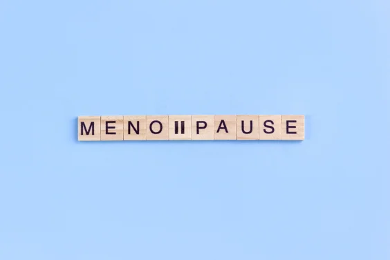 Letters spelling out Menopause